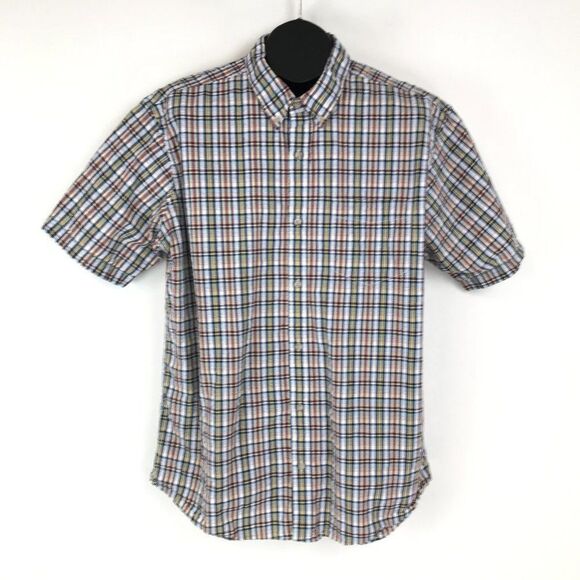 Eddie Bauer Button Down Shirt Men's XL Seersucker Classic Fit Short Sleeve - Picture 1 of 12